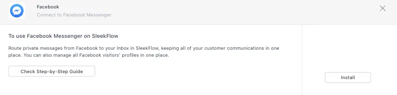 facebook messenger integration instructions in sleekflow
