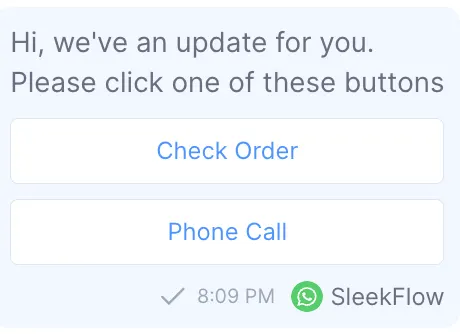 WhatsApp Message sent with single tick