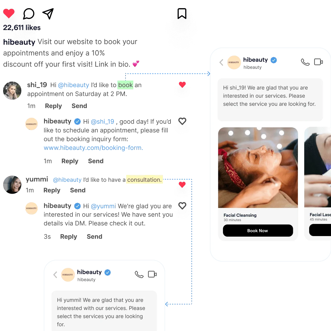 instagram account displaying a customer message highlighting feedback or inquiry from the user