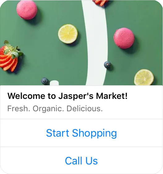 Facebook Messenger chatbot buttons