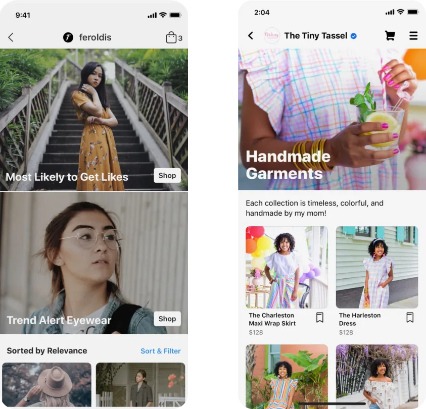 Facebook and Instagram shops