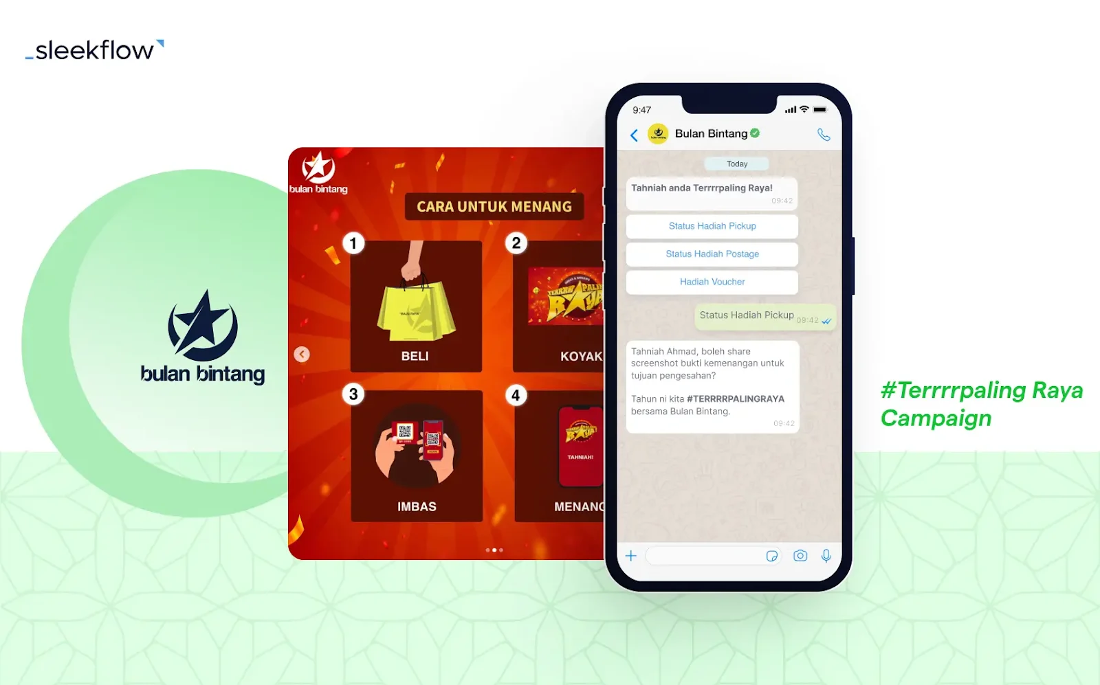 bulan bintang terrrpaling raya campaign steps, buy, tear, scan and redeem