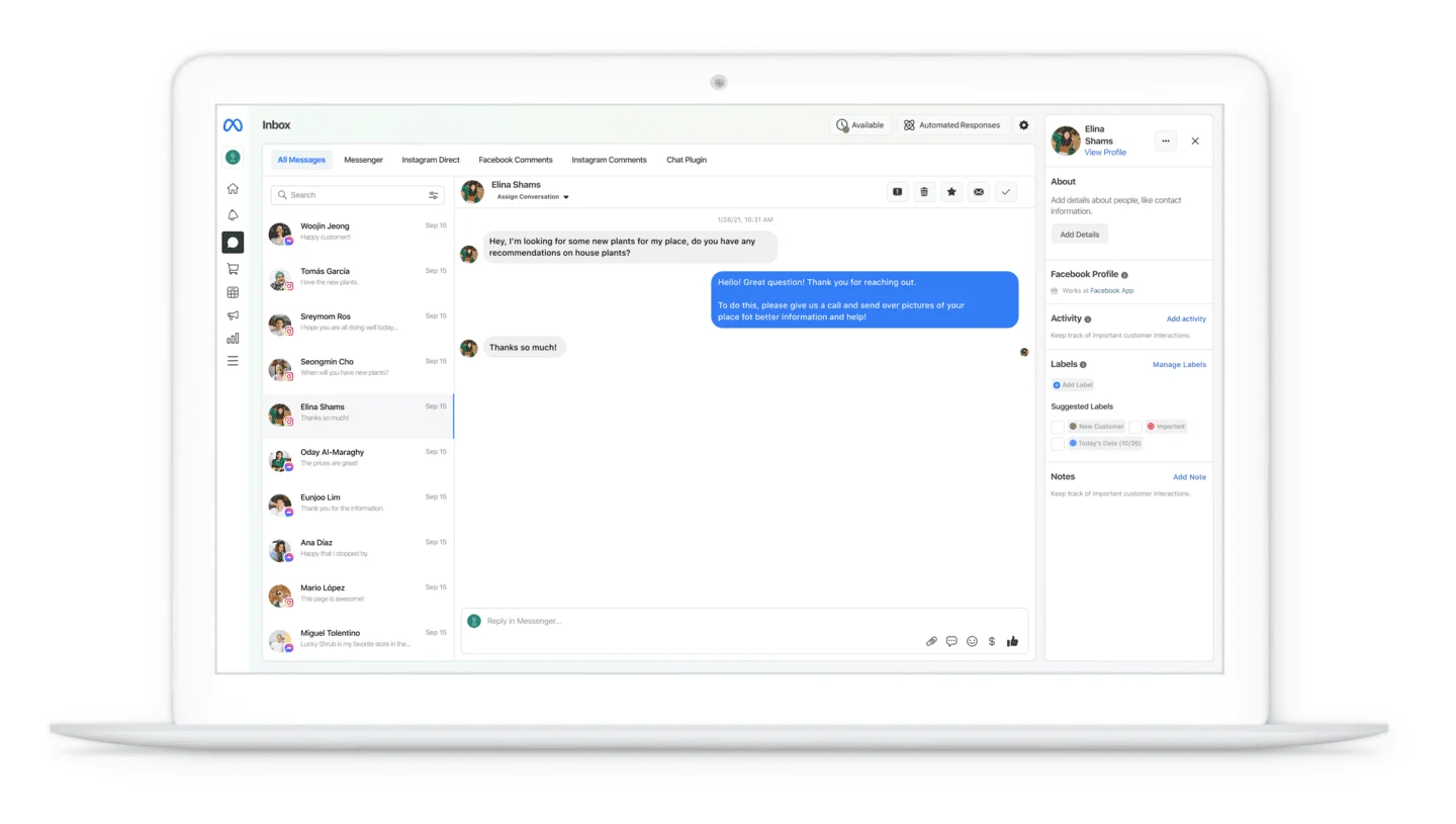 Meta Business Suite Interface