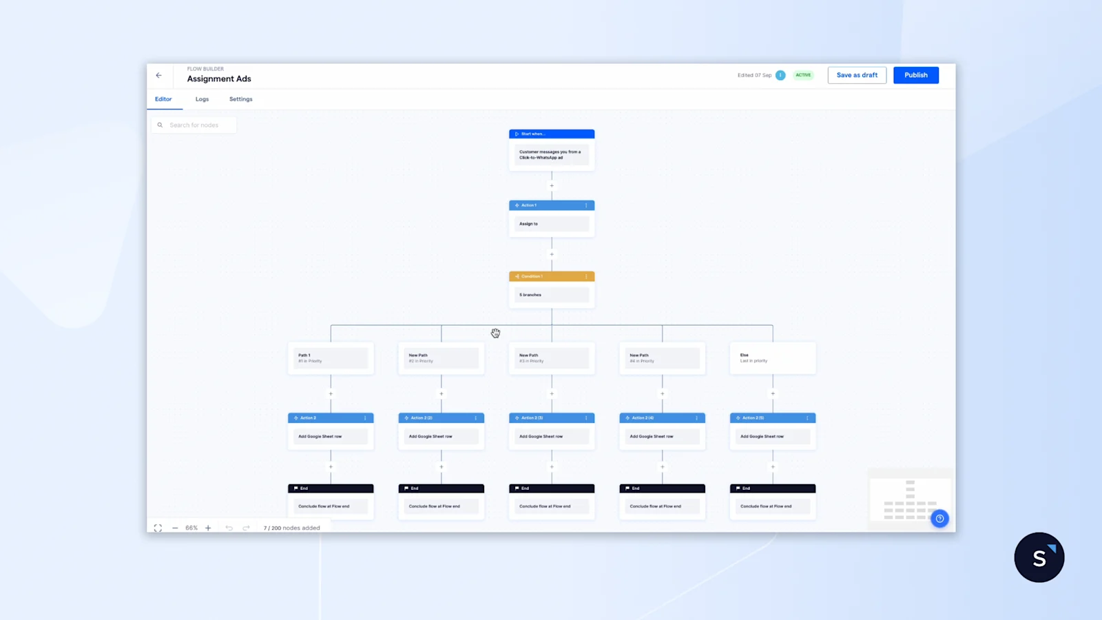 Hokione Flow Builder untuk Assignment