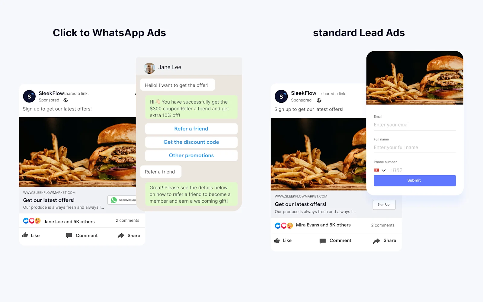 Click to WhatsApp ads vs Lead Ads on Facebook