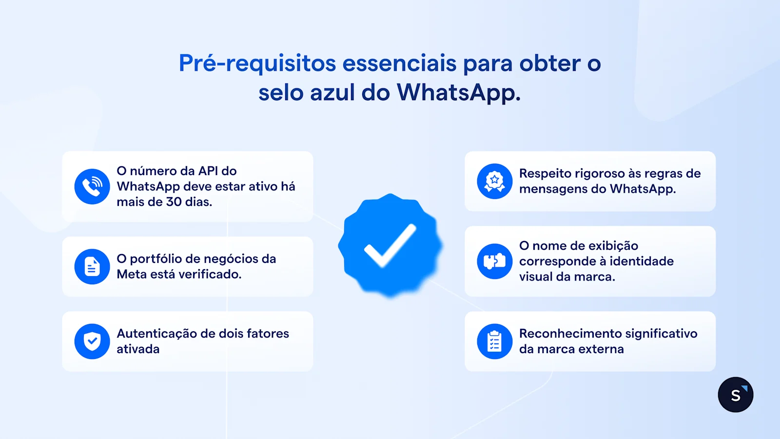 PT BR Pré requisitos selo azul WhatsApp