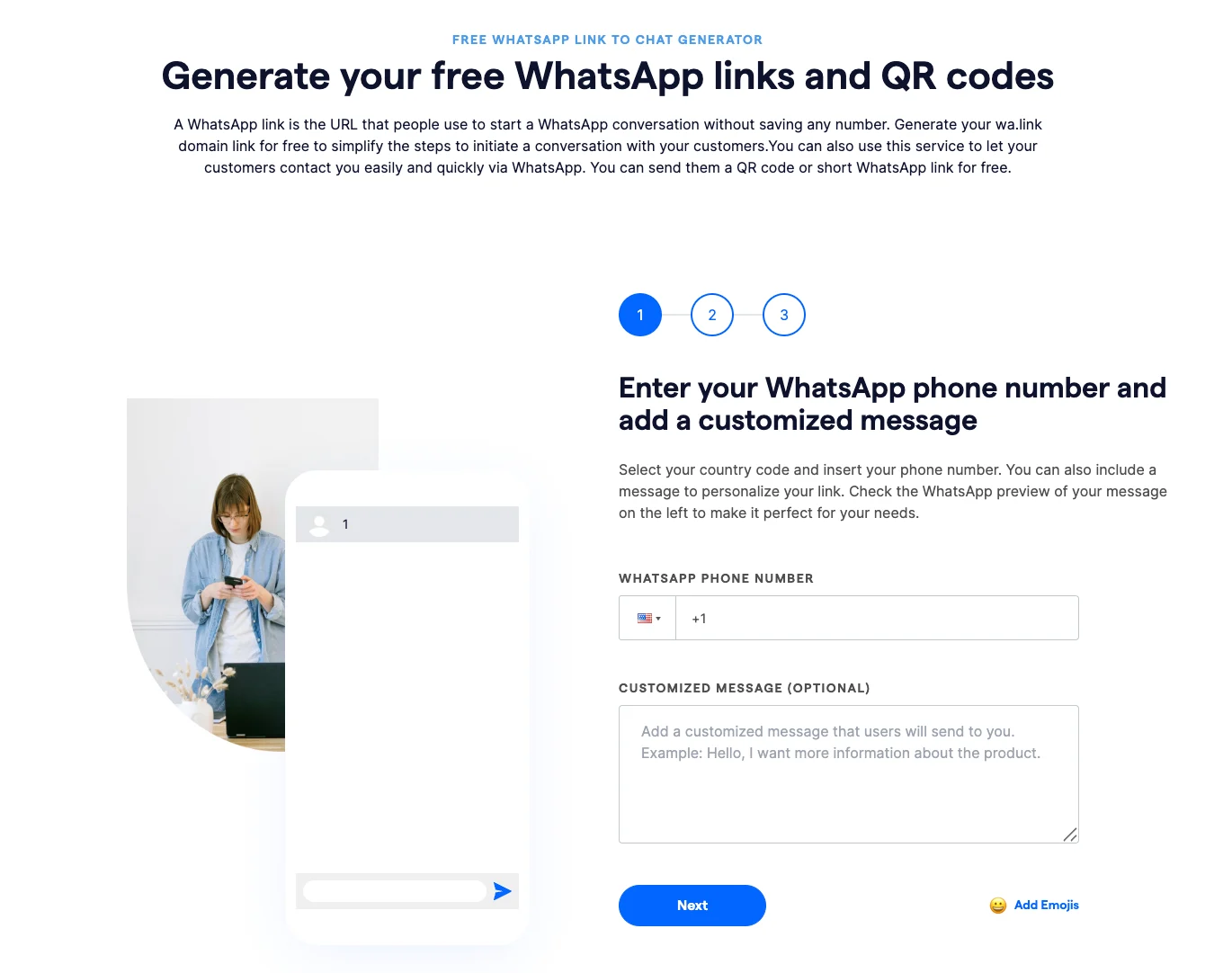 whatsapp link generator by SleekFlow