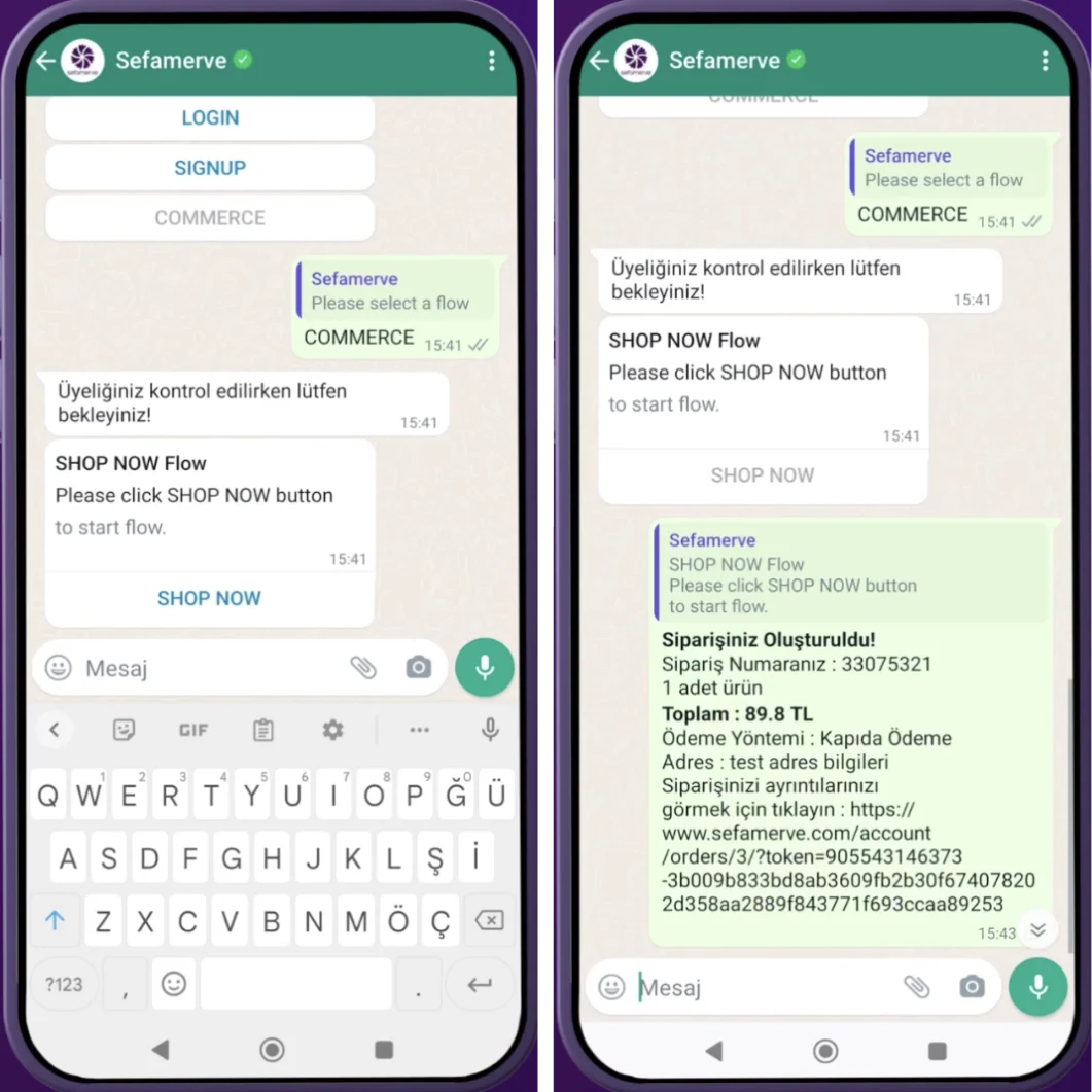 Sefamerve uses WhatsApp to sell products