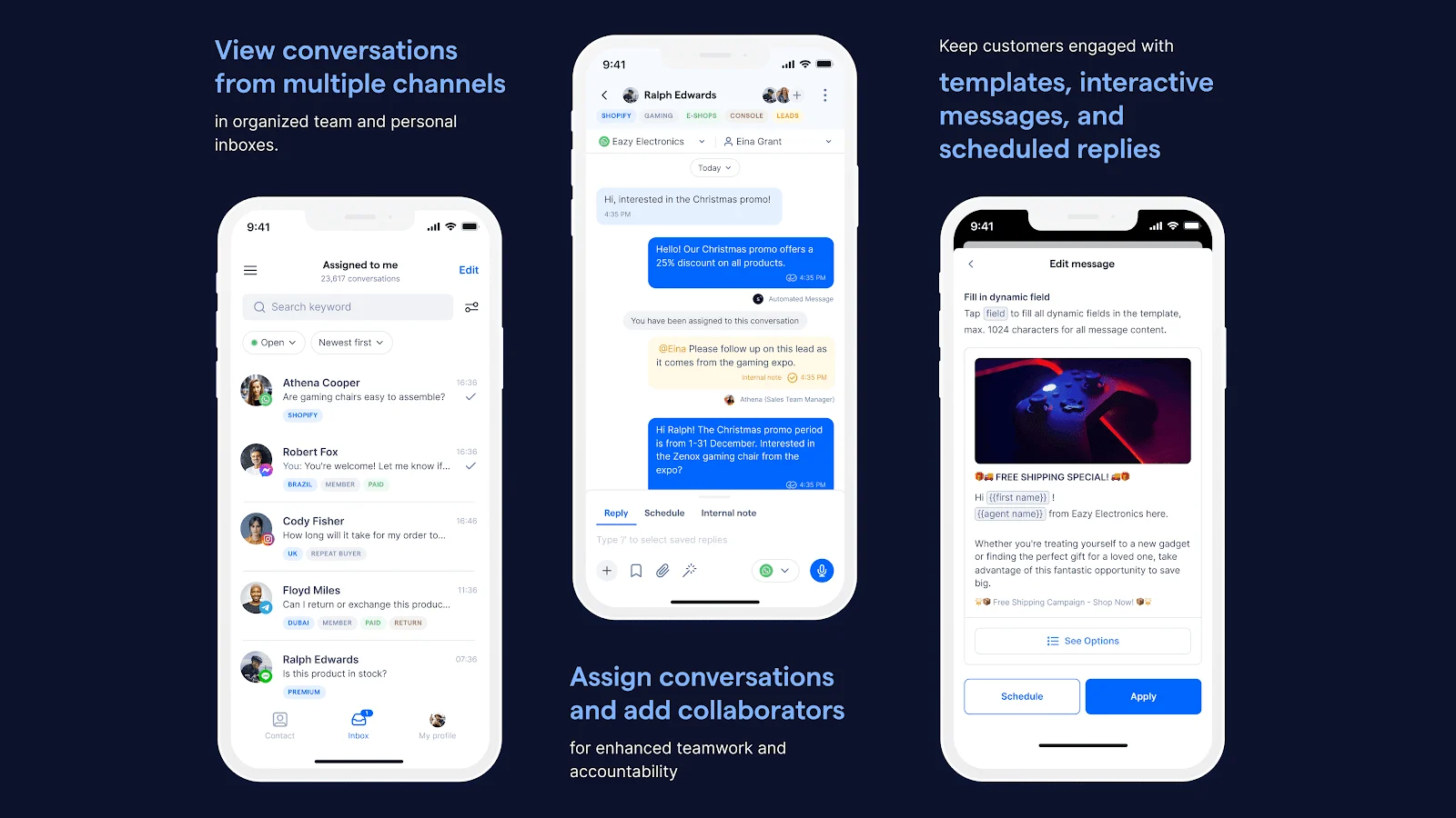 How SleekFlow helps you get bookings by conversing in multiple channels, assigning conversations and using approved template messages