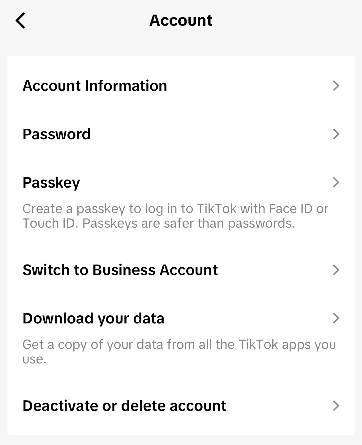 Petunjuk dimana letak Switch business Account di TikTok
