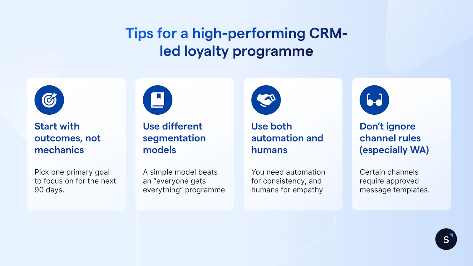 Tips for a high performing CRM loyalty programme