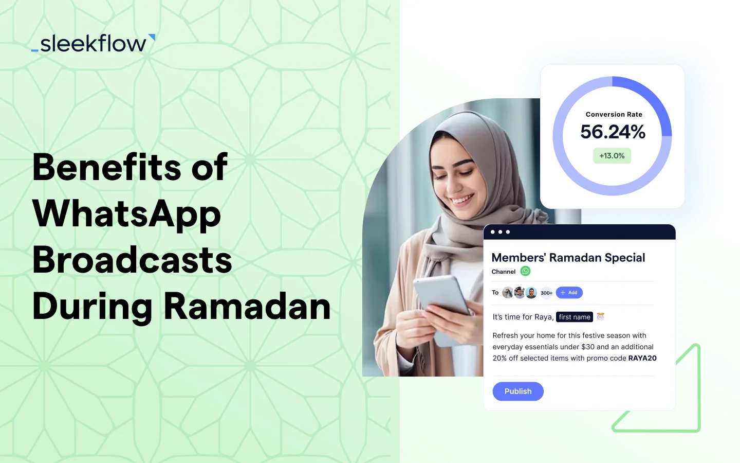 high conversion rates broadcasting ramadan campaigns on whatsapp with sleekflow