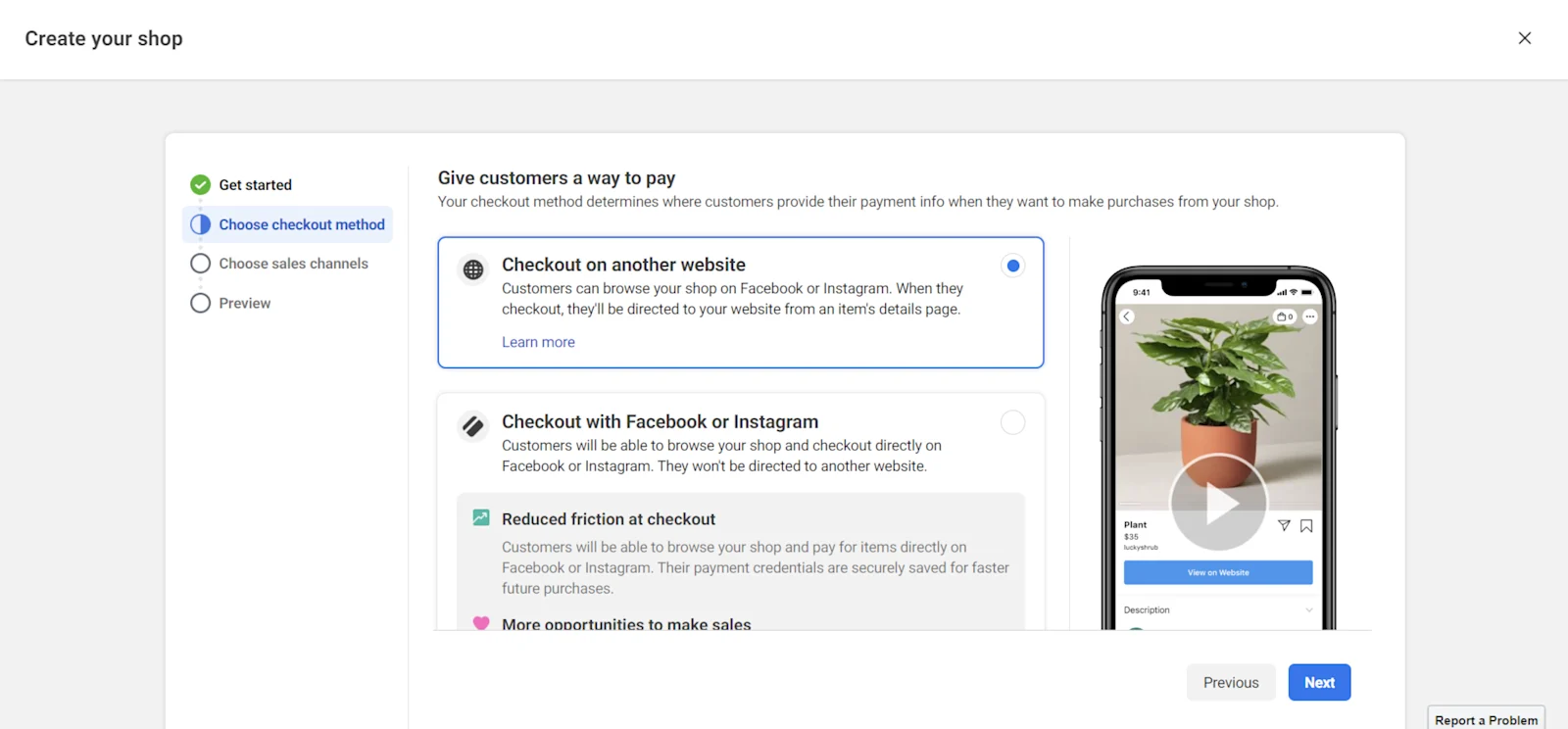 Facebook Shop checkout in Malaysia