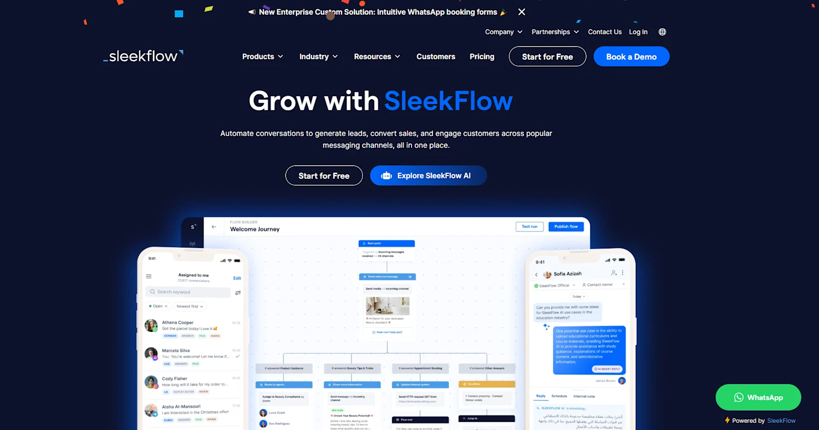 sleekflow homepage