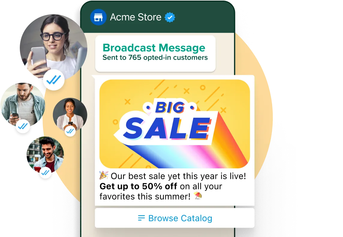 Interakt broadcast message