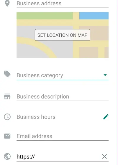 WhatsApp business profile example