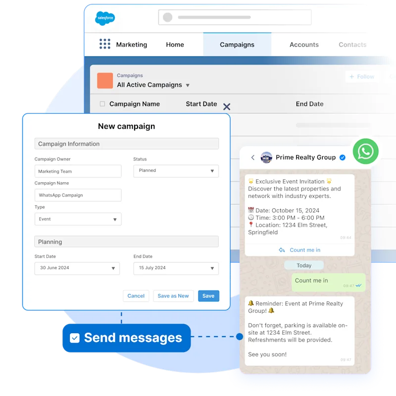 Salesforce Integration: Connect CRM & messaging for best sales