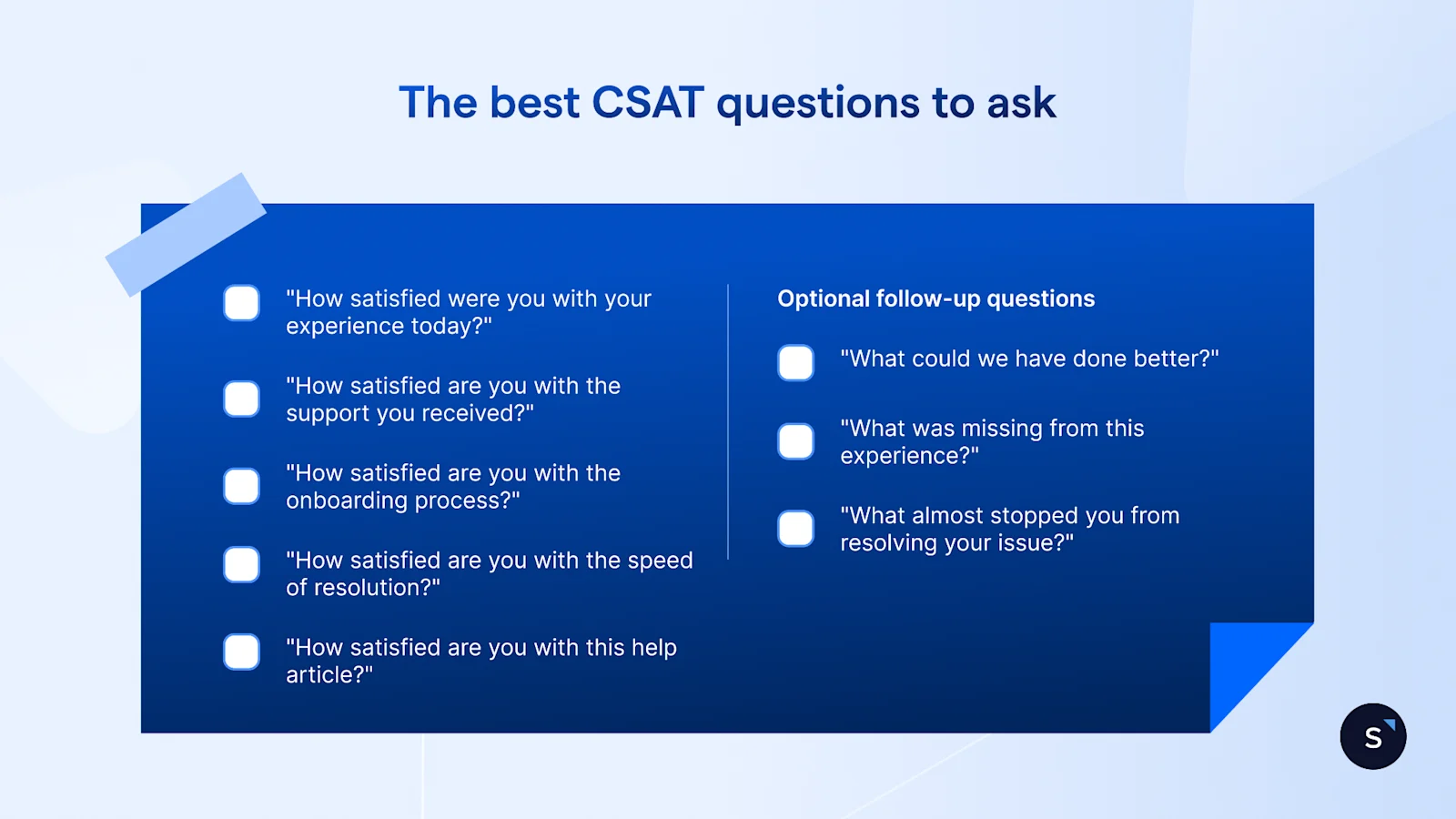 5 best CSAT questions and follow-up questions to ask