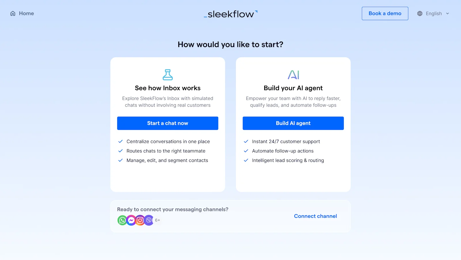 SleekFlow Free Plan allows you to build, test, and perfect your entire AI and automation strategy without any time pressure or connecting your real business phone number upfront.