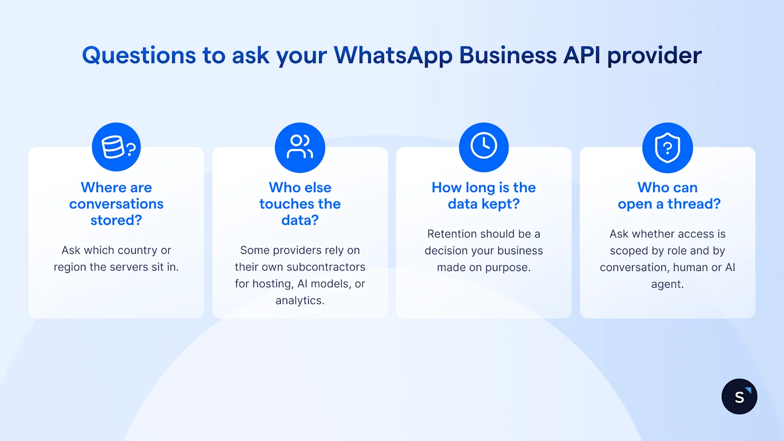 four questions to ask your WhatsApp Business API provider