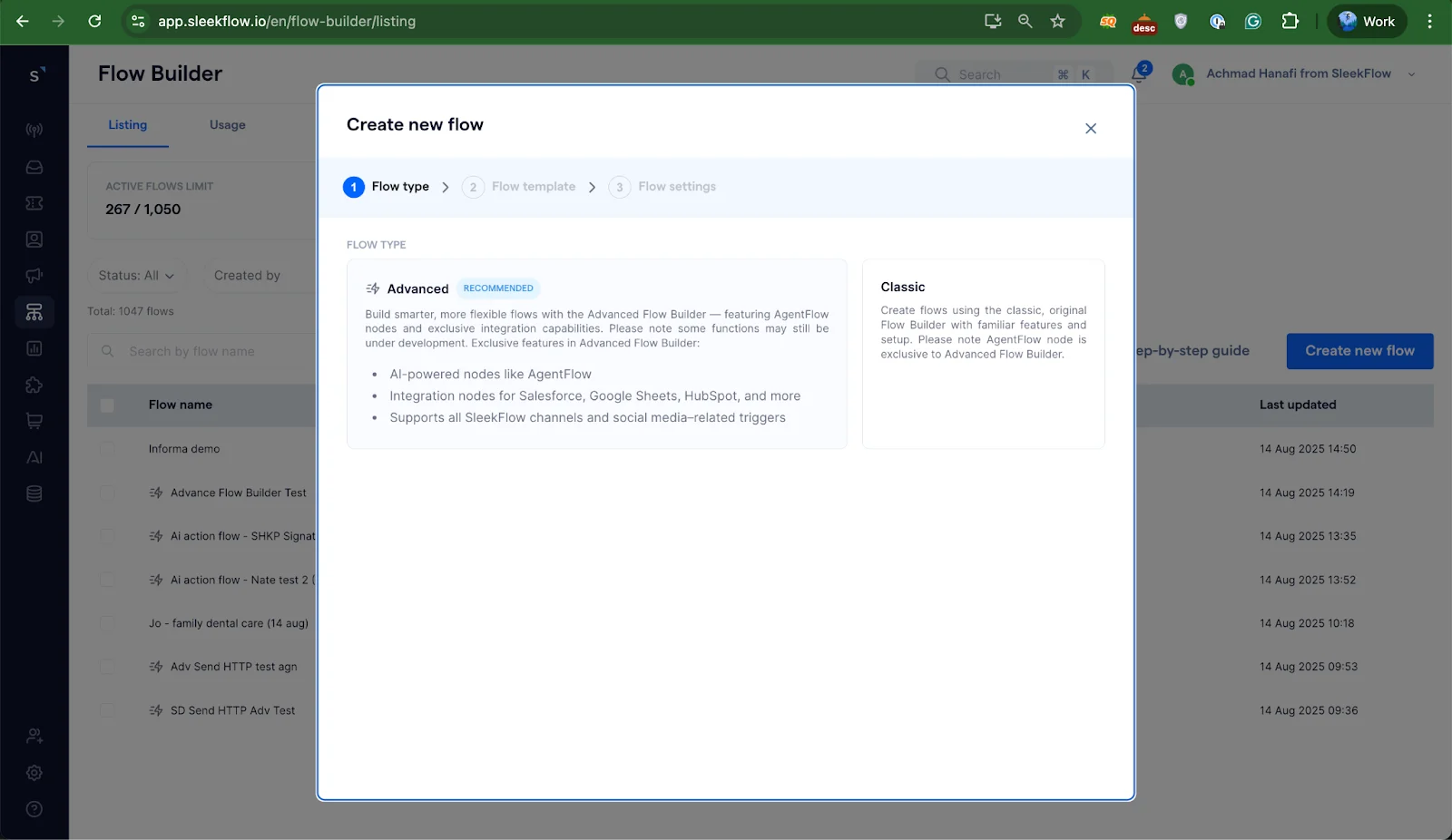 How to set up whatsapp automation using SleekFlow Step 3