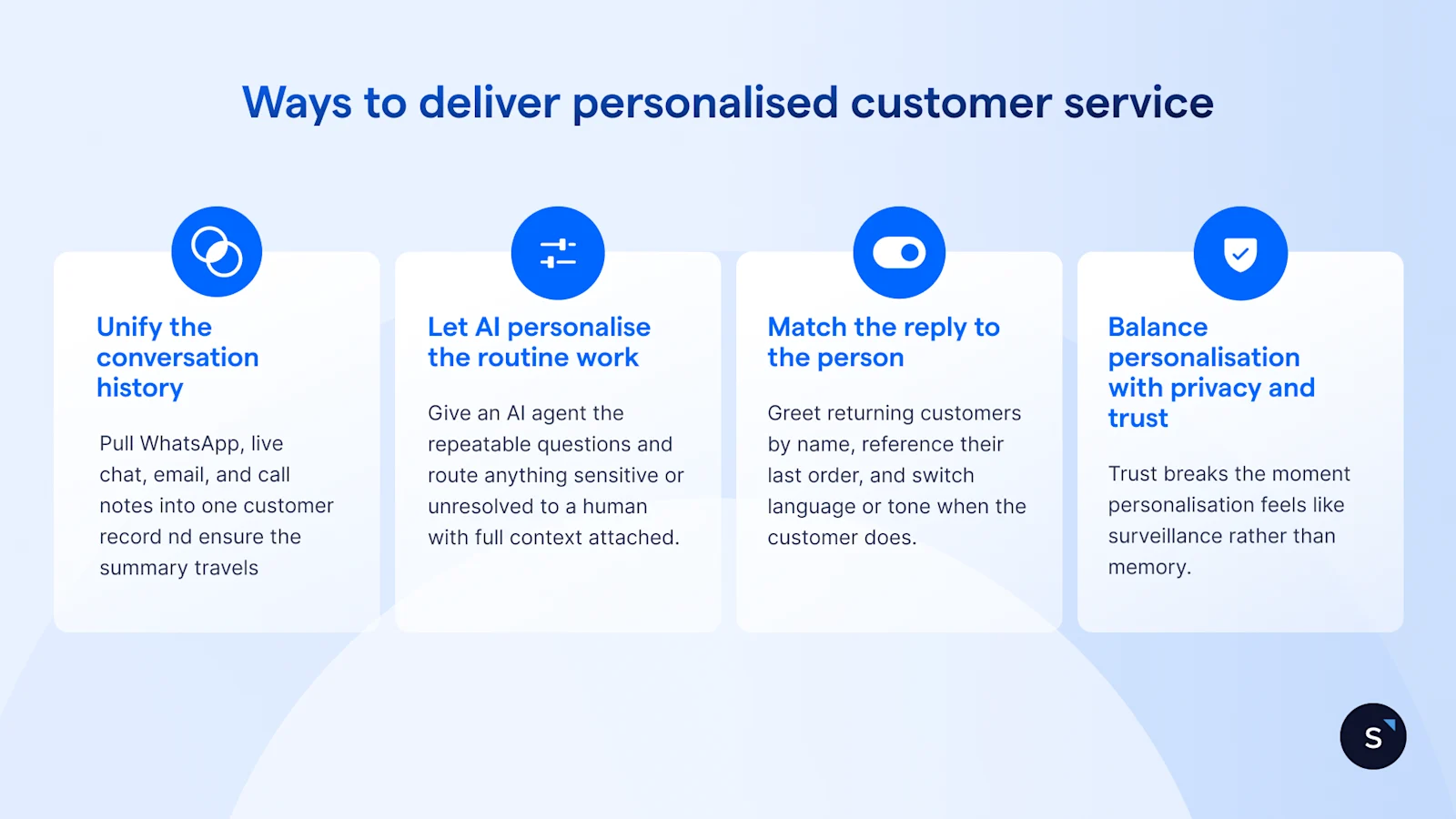 4 ways to deliver personalised customer service from unifying conversations to managing privacy