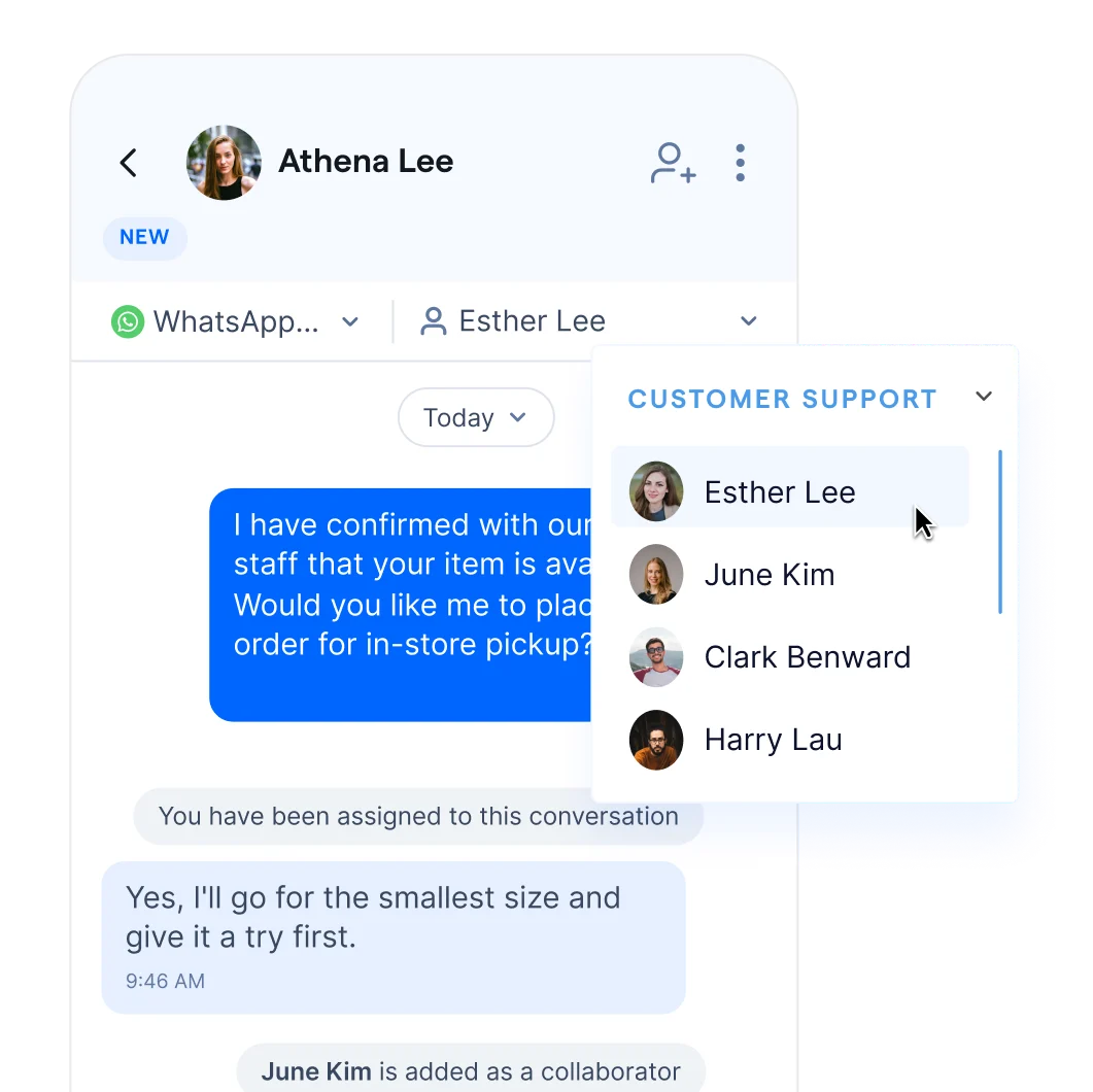 WhatsApp for customer service routing
