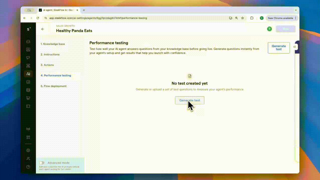 SleekFlow AI performance testing