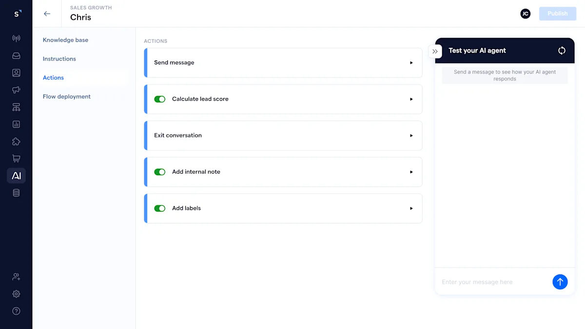 AgentFlow: Build AI Agents for Lead Conversion in Chats