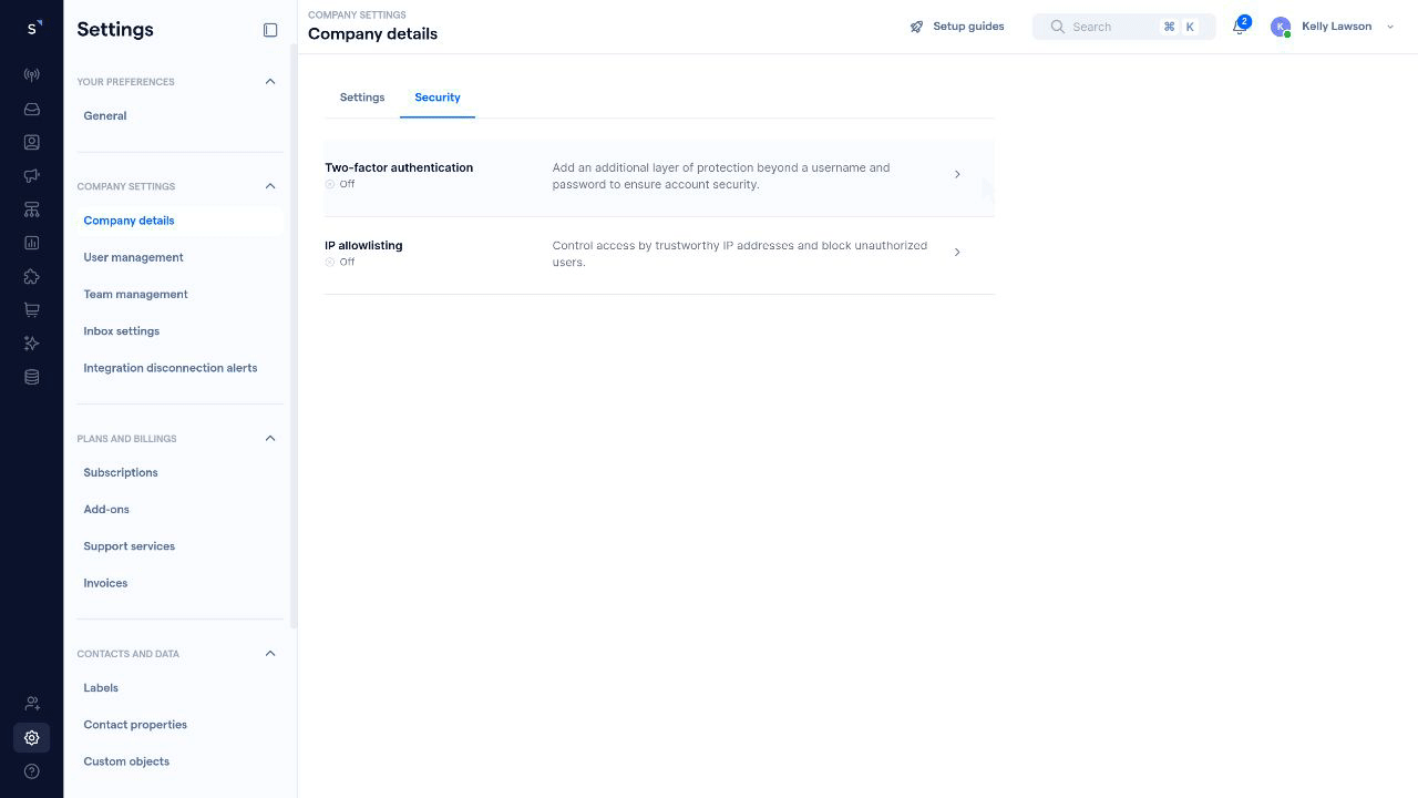 Two-factor authentication (2FA)