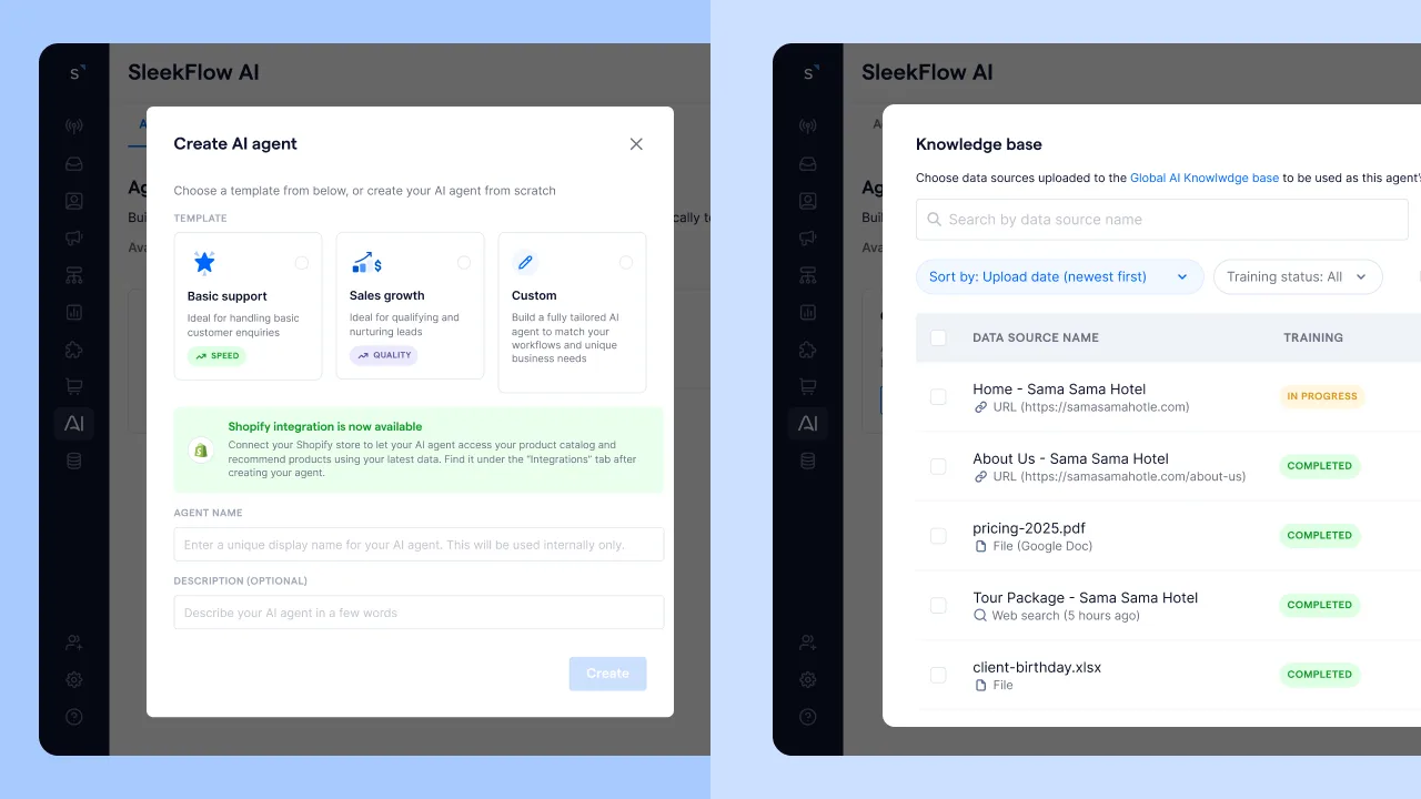 sleekflow create ai agent
