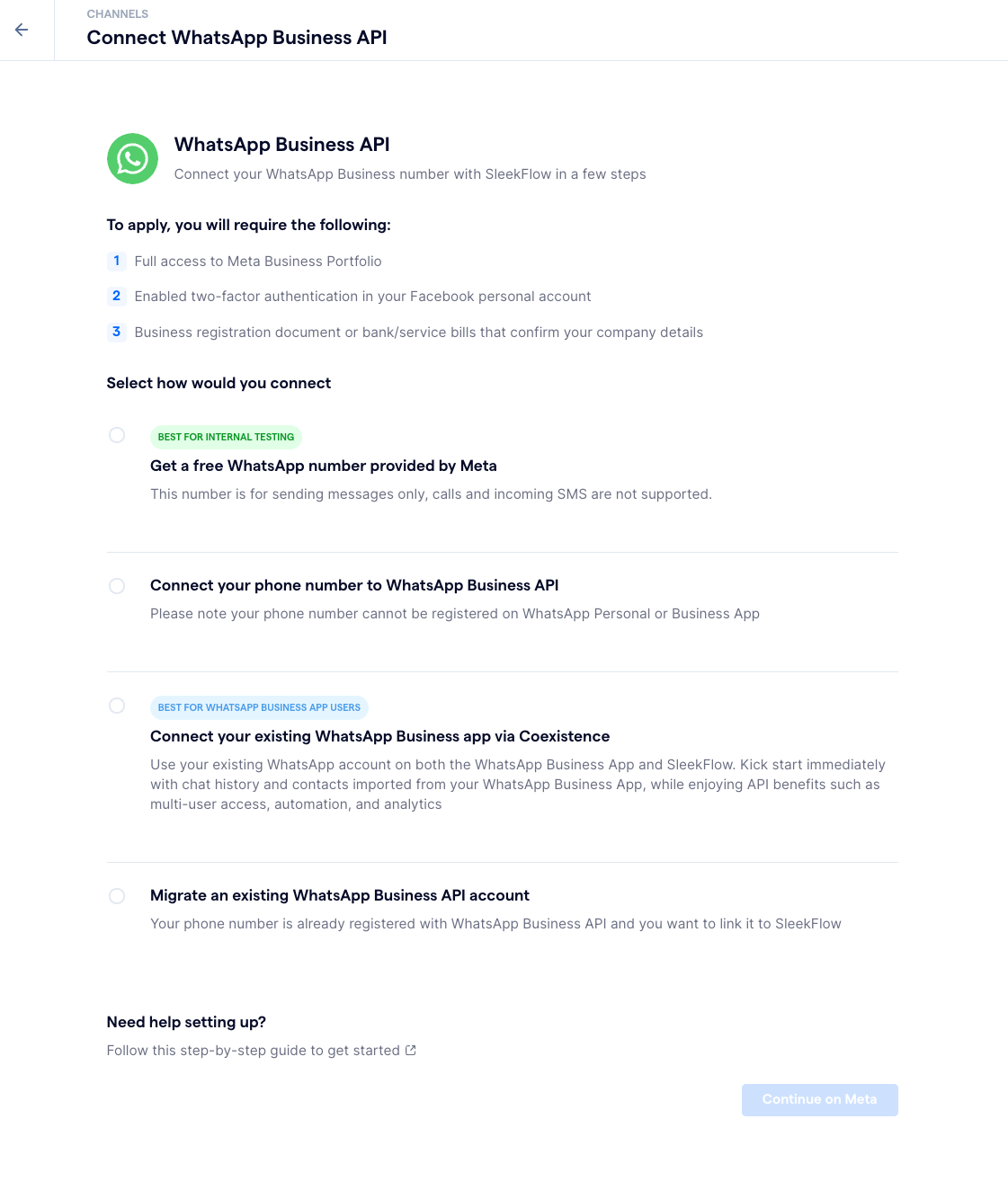 Step 1: Get started with the SleekFlow WhatsApp platform