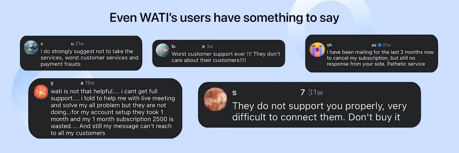 WATI bad comments figma