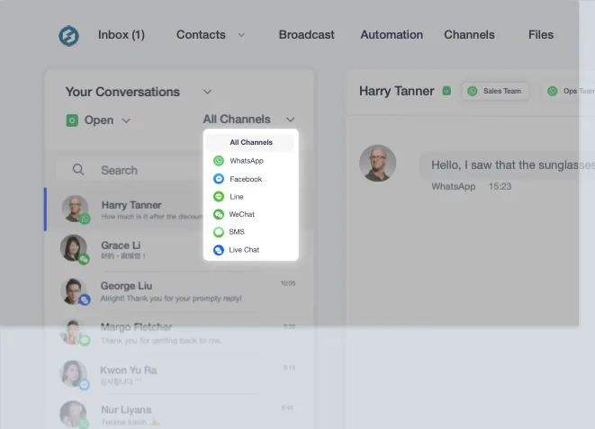 Clients' conversations