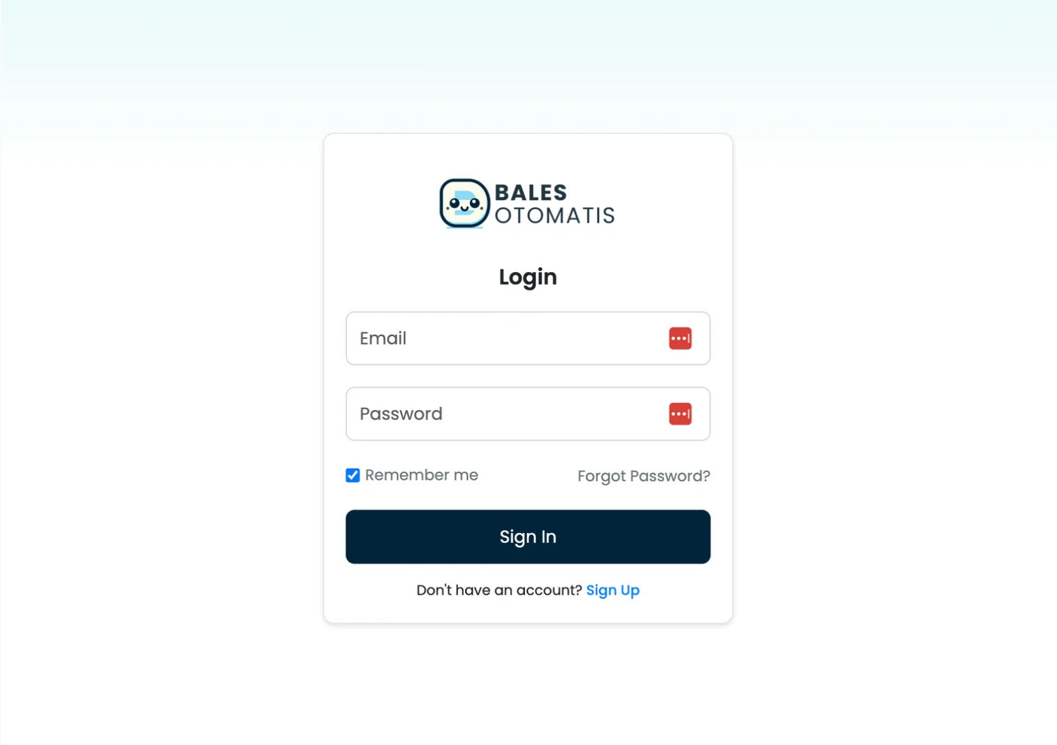 tampilan dashboard bales otomatis