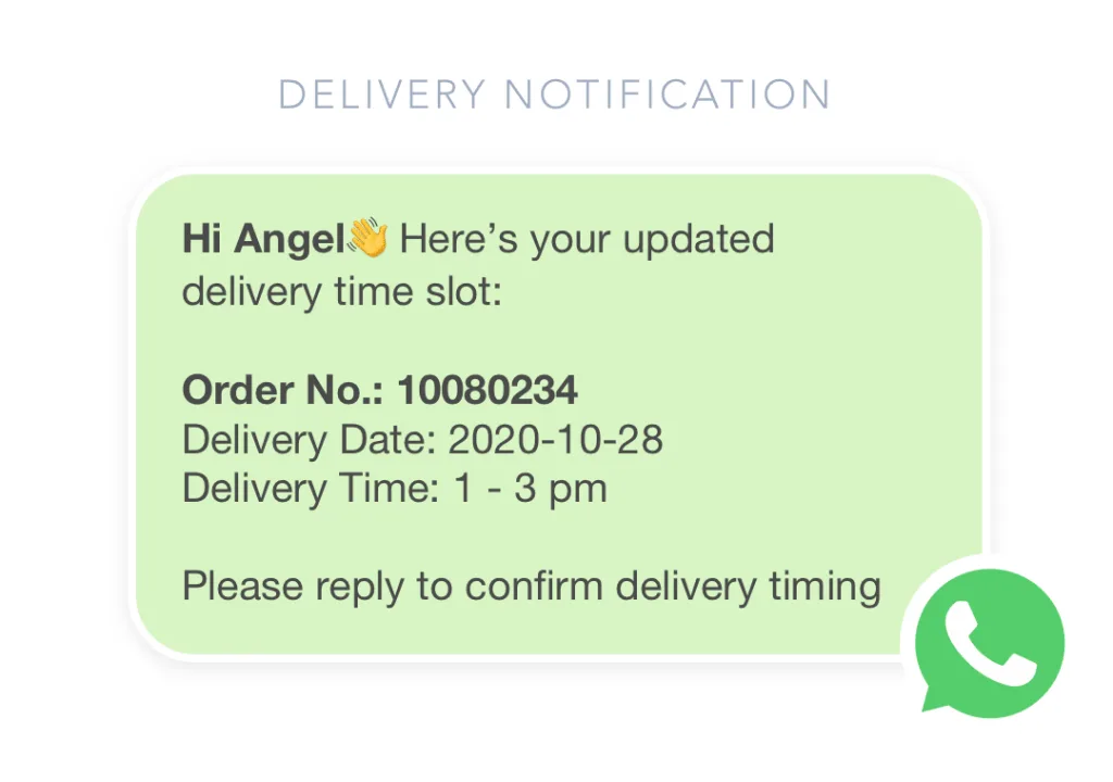 Delivery notification