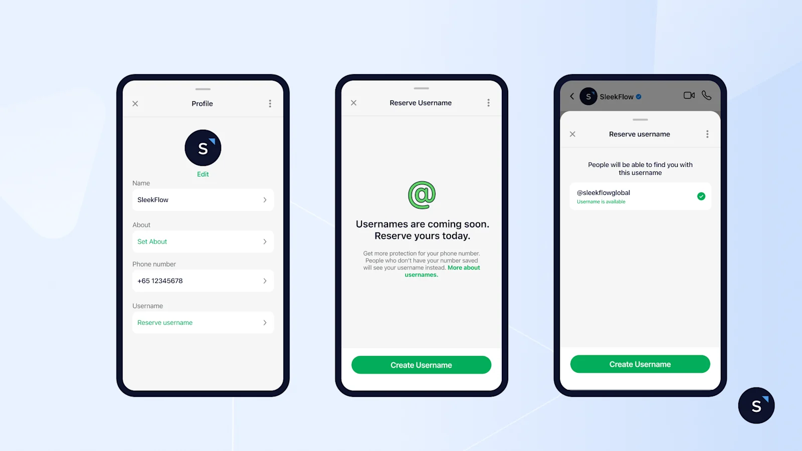 whatsapp username reservation