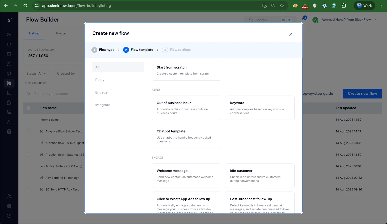 How to set up whatsapp automation using SleekFlow Step 4