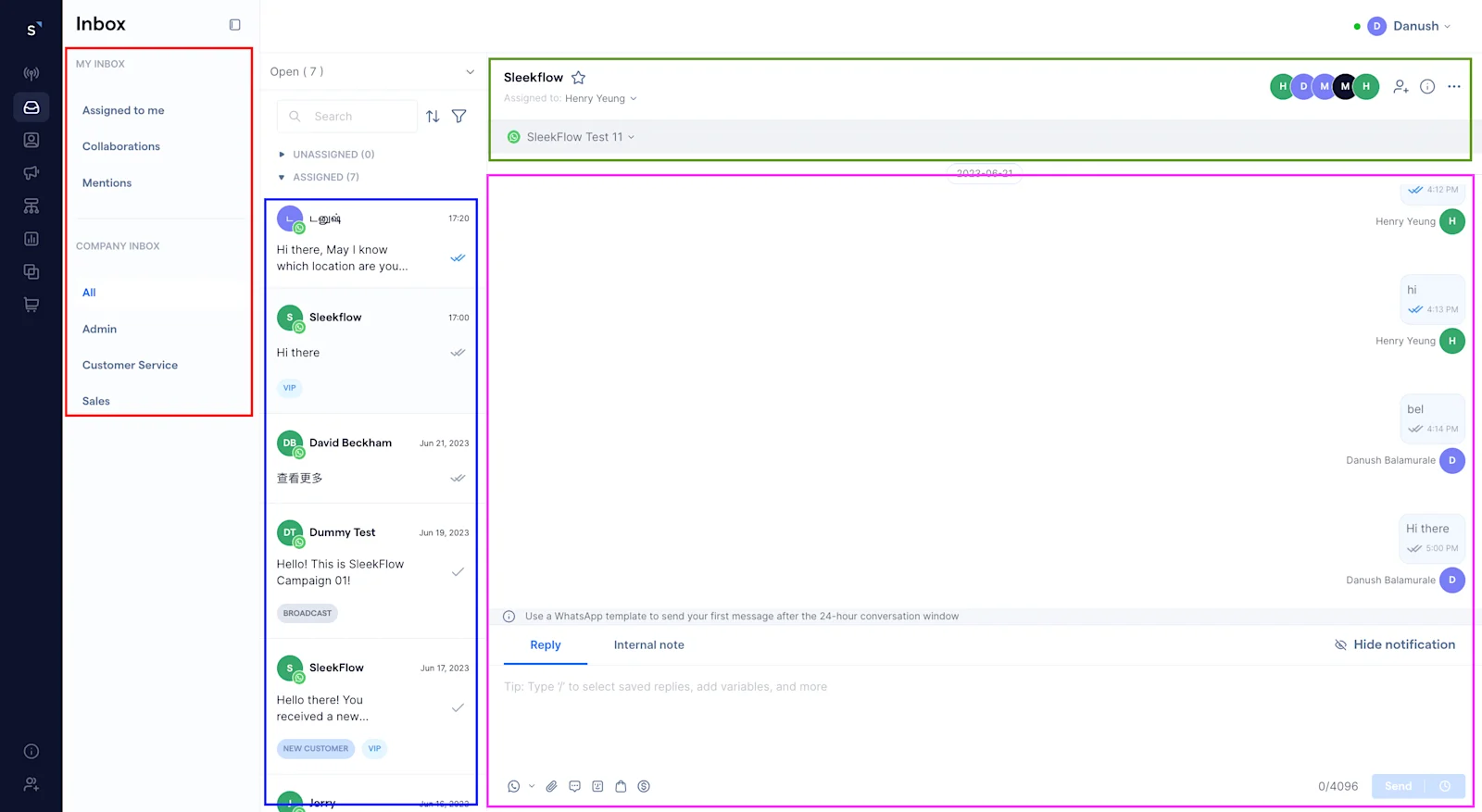 Fitur Inbox SleekFlow