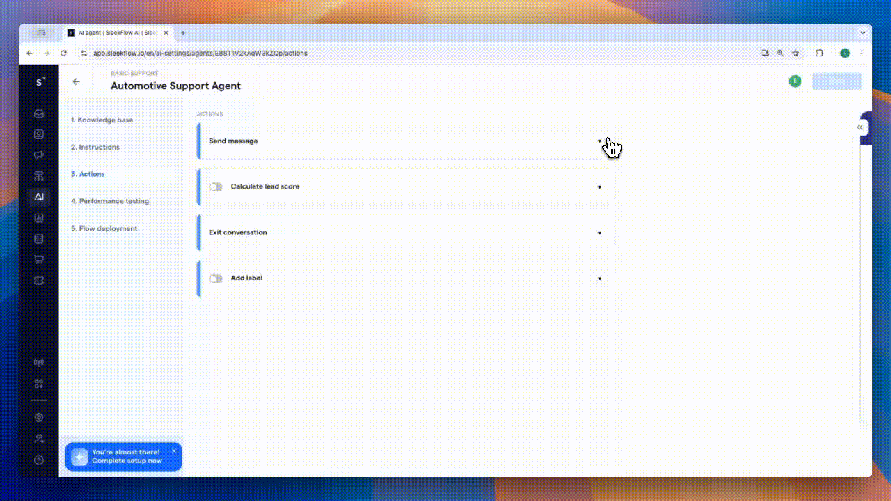 SleekFlow AI lets businesses control their AI agents better using prompts and rules.