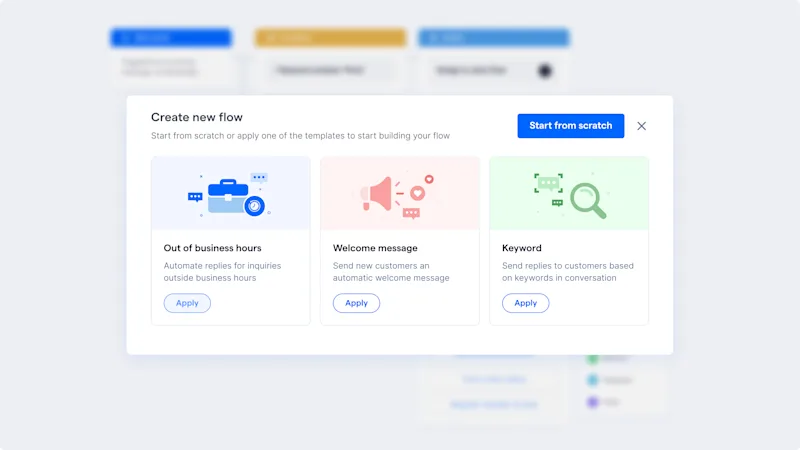 Flow Builder untuk omnichannel chatbot dan otomatisasi