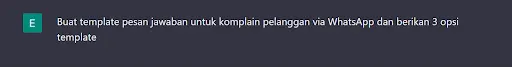 chatgpt customer service - template menjawab komplain prompt