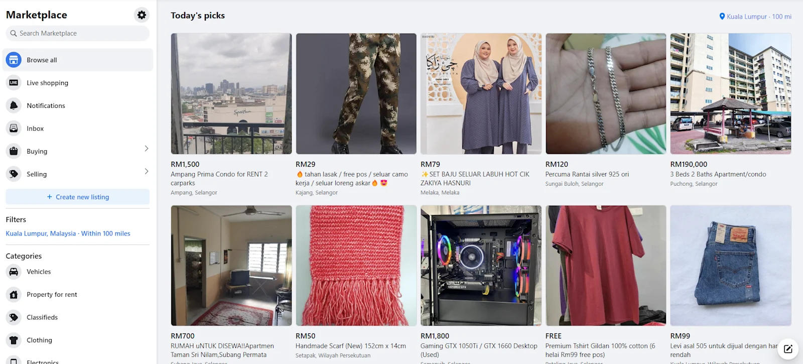 Selling on Facebook Marketplace in Malaysia