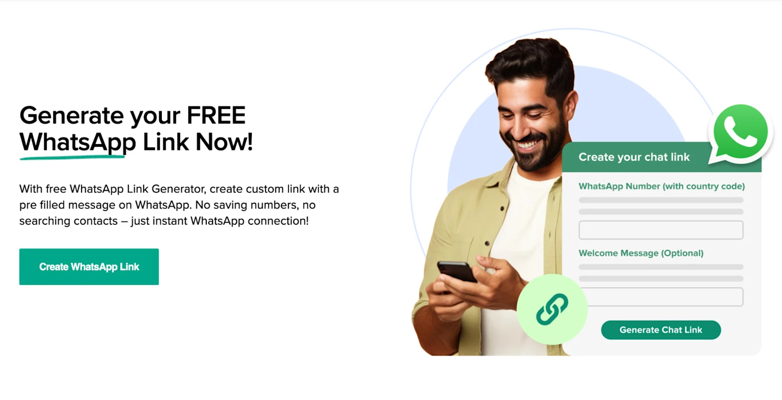 whatsapp link generator by Interakt
