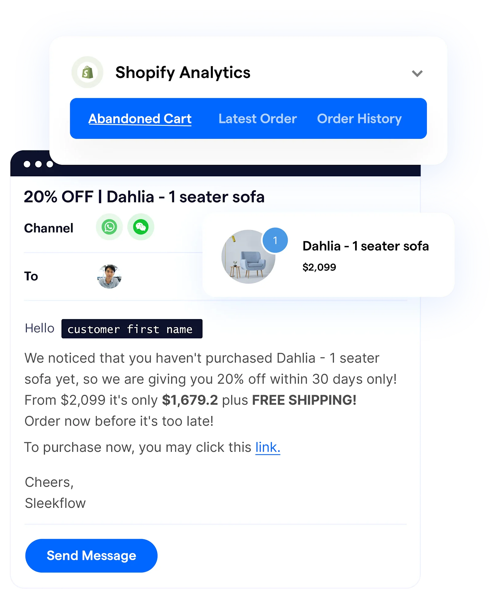 otomasi pesan shopify