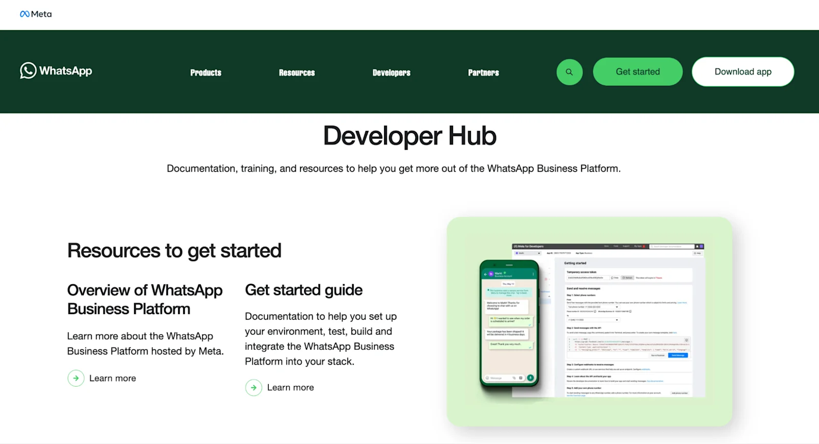 whatsapp developer hub