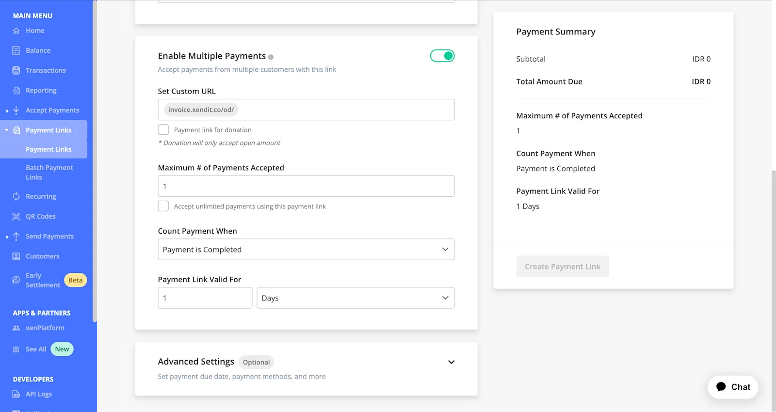 Multiple Payment Link