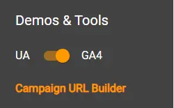GA4 mode enabled in Google Analytics Campaign Builder