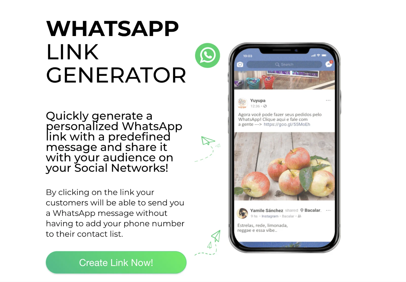 whatsapp link generator by Postcron