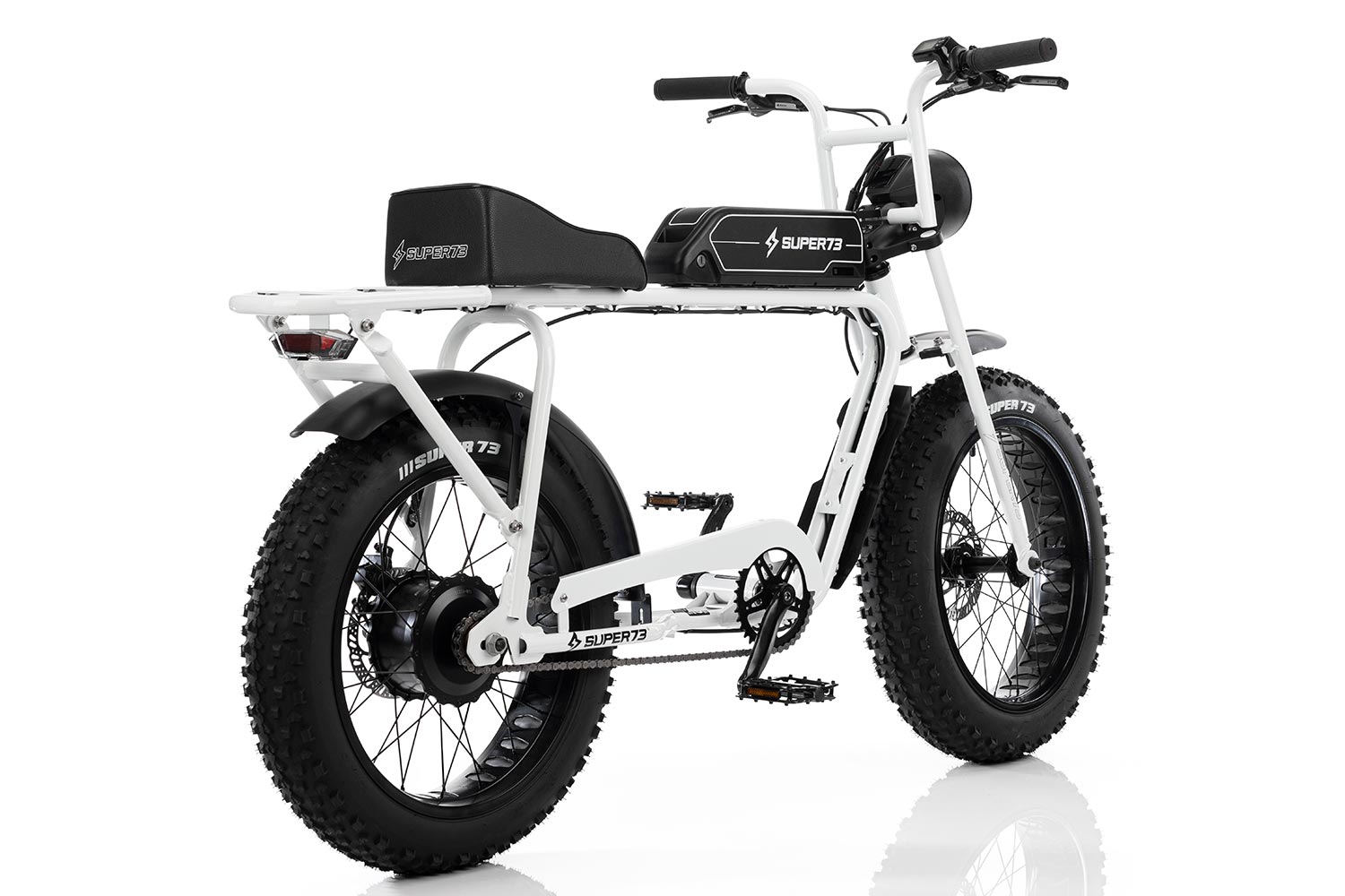 Back view of the Super73-S1 White